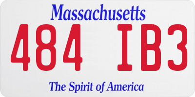 MA license plate 484IB3