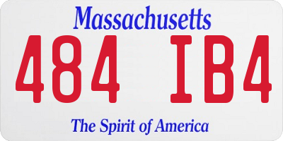 MA license plate 484IB4
