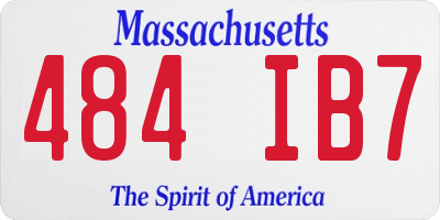 MA license plate 484IB7