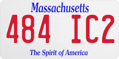 MA license plate 484IC2