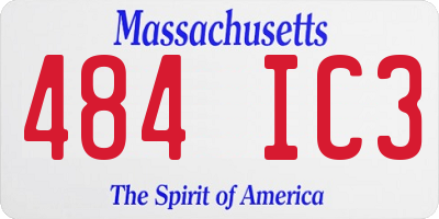 MA license plate 484IC3