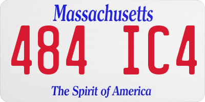 MA license plate 484IC4