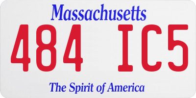 MA license plate 484IC5