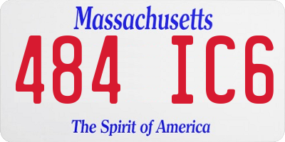 MA license plate 484IC6