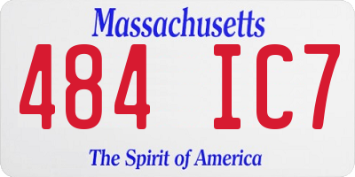 MA license plate 484IC7