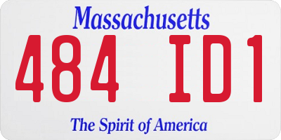 MA license plate 484ID1