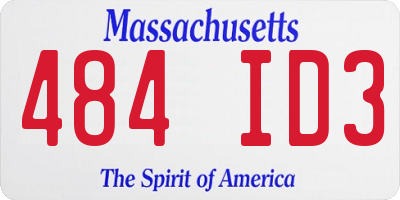 MA license plate 484ID3