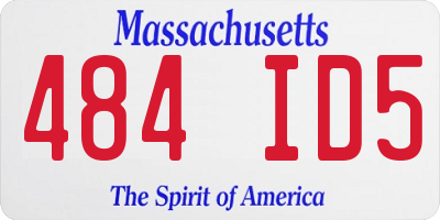 MA license plate 484ID5