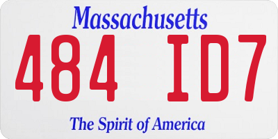MA license plate 484ID7
