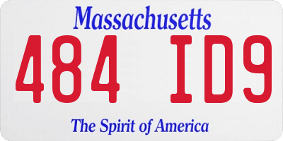 MA license plate 484ID9