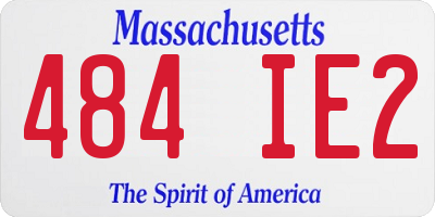 MA license plate 484IE2