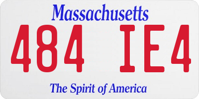 MA license plate 484IE4
