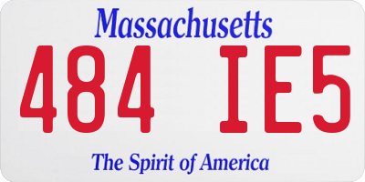 MA license plate 484IE5
