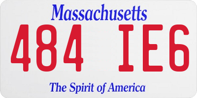 MA license plate 484IE6