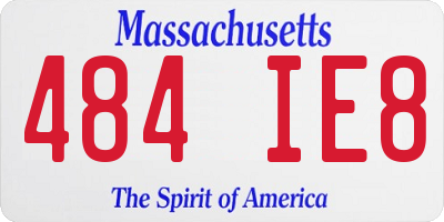 MA license plate 484IE8