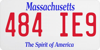 MA license plate 484IE9