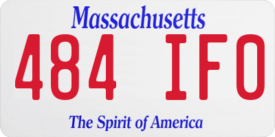 MA license plate 484IF0