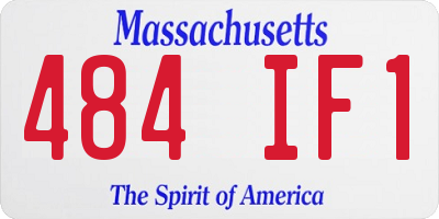 MA license plate 484IF1