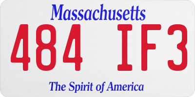 MA license plate 484IF3