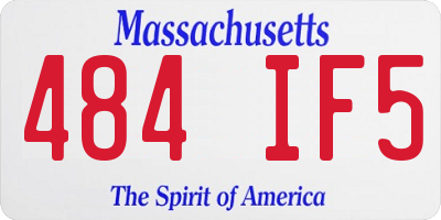 MA license plate 484IF5
