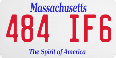 MA license plate 484IF6