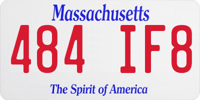 MA license plate 484IF8