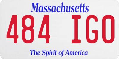 MA license plate 484IG0