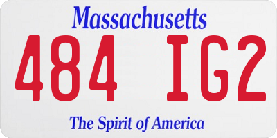 MA license plate 484IG2