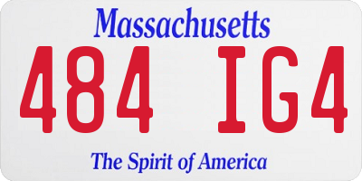 MA license plate 484IG4