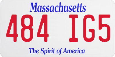 MA license plate 484IG5
