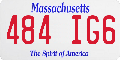MA license plate 484IG6