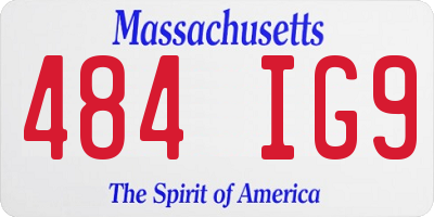 MA license plate 484IG9