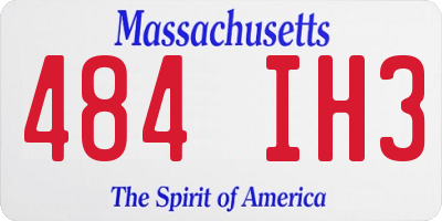 MA license plate 484IH3