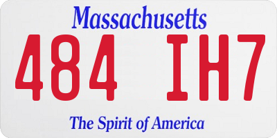 MA license plate 484IH7