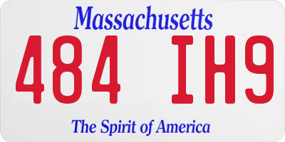 MA license plate 484IH9
