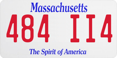 MA license plate 484II4