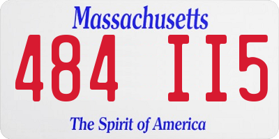 MA license plate 484II5