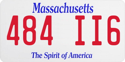 MA license plate 484II6