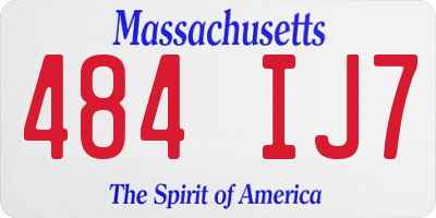 MA license plate 484IJ7