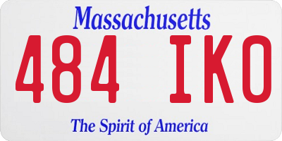 MA license plate 484IK0