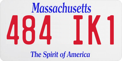 MA license plate 484IK1