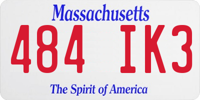 MA license plate 484IK3