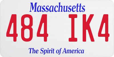 MA license plate 484IK4