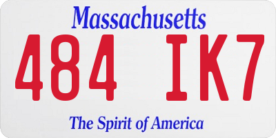 MA license plate 484IK7
