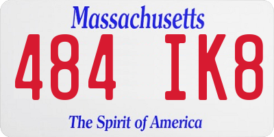MA license plate 484IK8