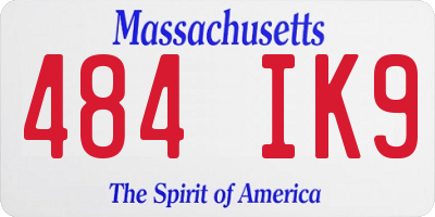MA license plate 484IK9