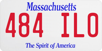 MA license plate 484IL0