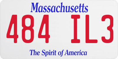 MA license plate 484IL3