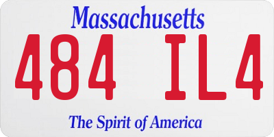 MA license plate 484IL4