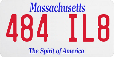 MA license plate 484IL8